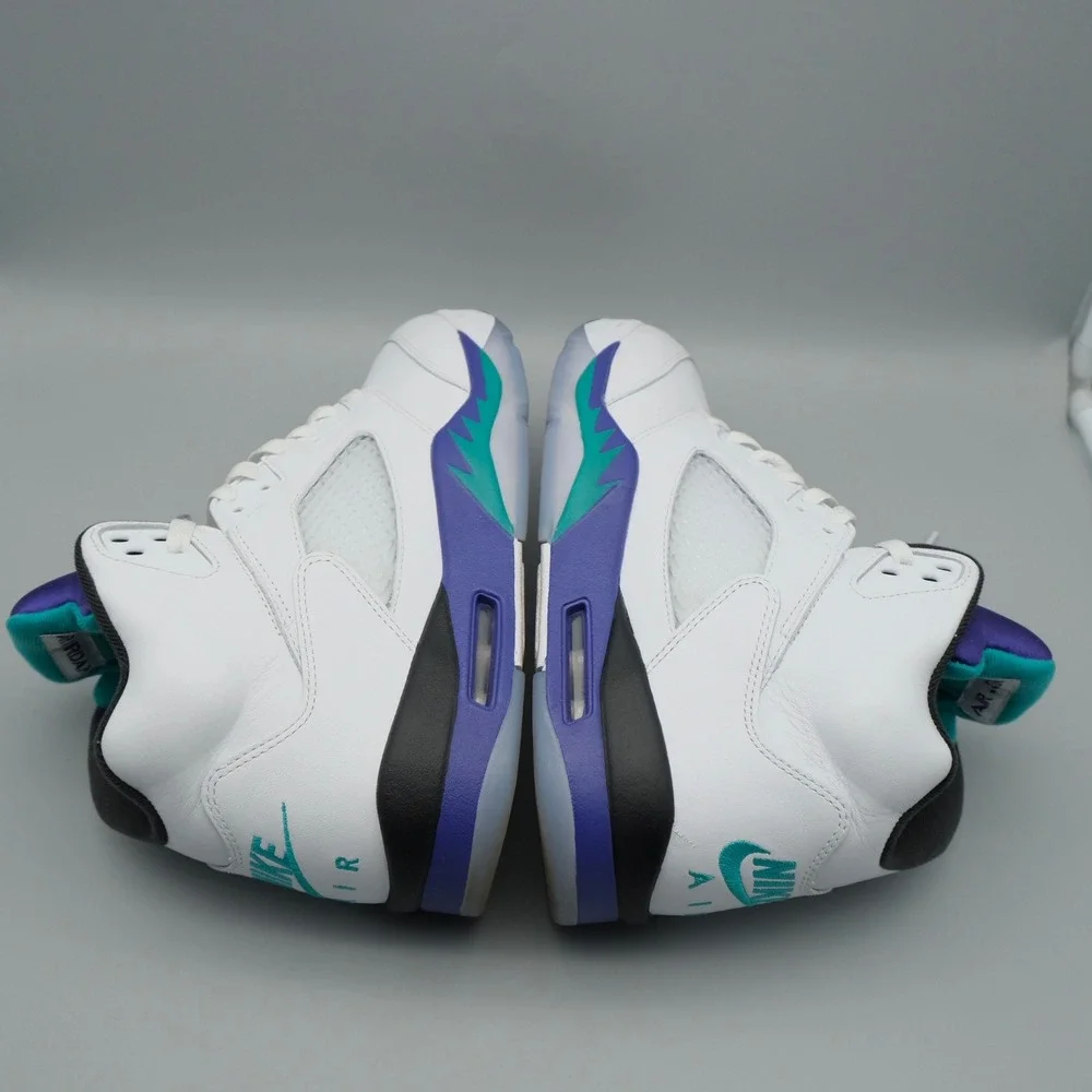 Jordan 5 Retro Men White Grape Fresh Prince HQ7978-100 Basketball Size 10